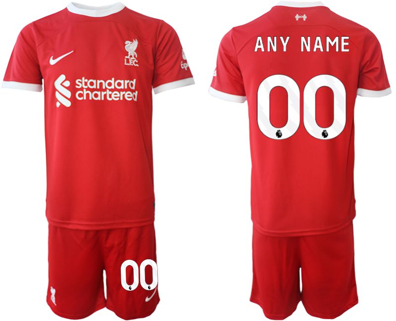 Men 2023-2024 Club Liverpool home red customized Soccer Jersey->->Custom Jersey
